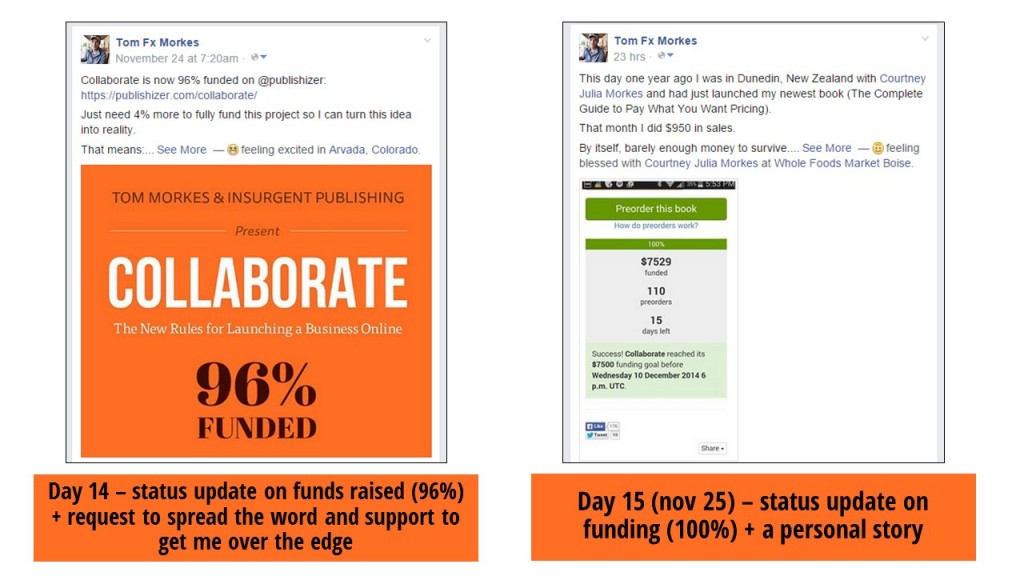 facebook promotion for crowdfunding campaign